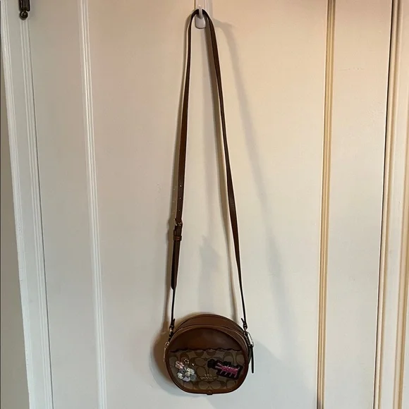 Special Edition Coach by Keith Haring Brown and Tan Mini Canteen Crossbody - Picture 6 of 10